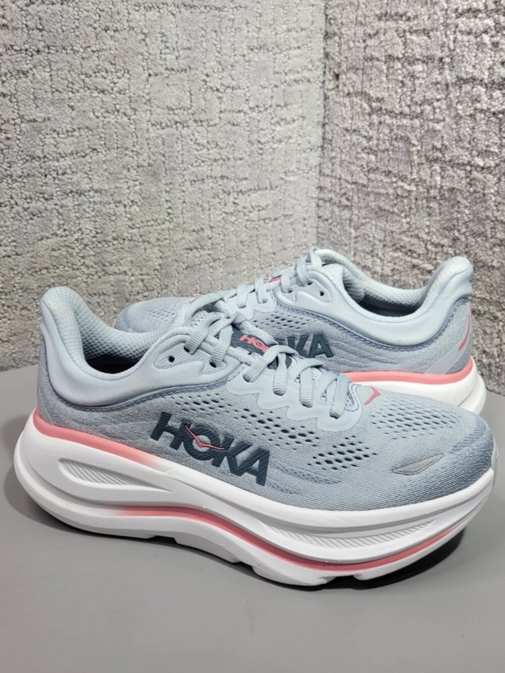 Hoka One One Bondi 9 Wide Women's Size US 5.5D Mineral Blue/Washed Blue Sneakers - Picture 2 of 13